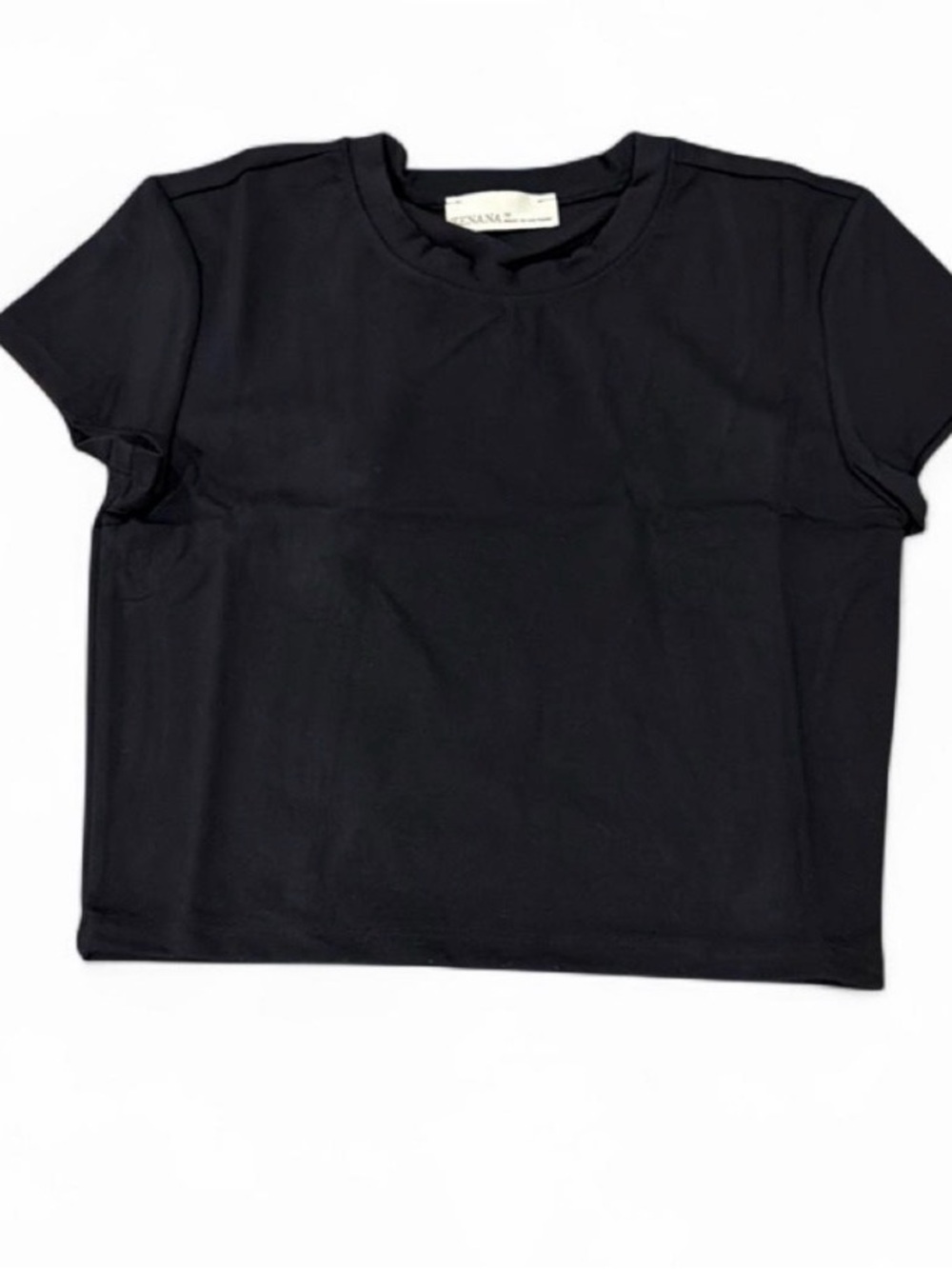 Zenana Outfitters Black Crop T-Shirt